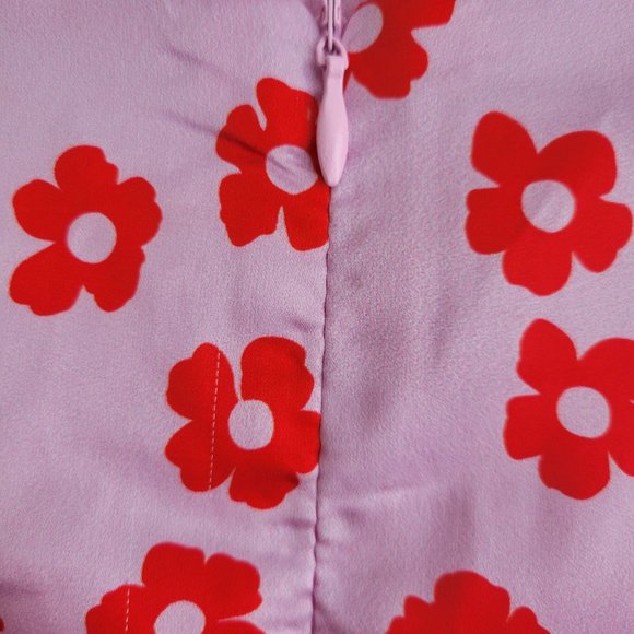 Oh Polly pink satin flower mini skirt - Picture 10 of 10